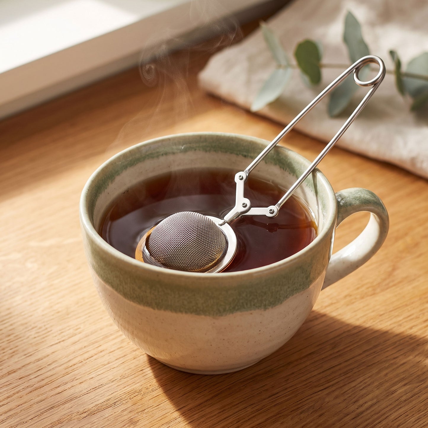Snap Sphere tea infuser ready for brewing