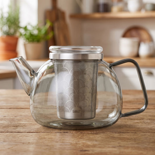 AdHoc Yuna 1.2L smoke glass teapot