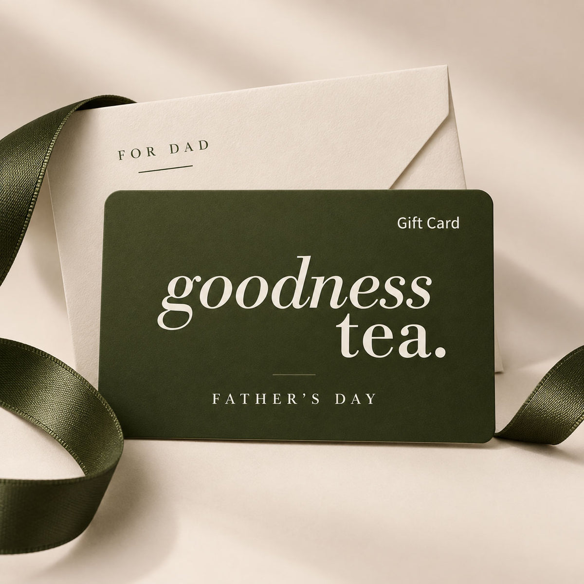 Goodness Tea digital gift card in signature green