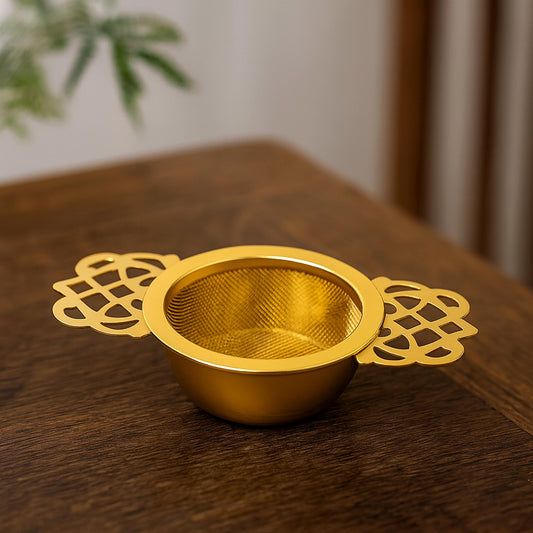 Gold Stainless Steel Tea Strainer