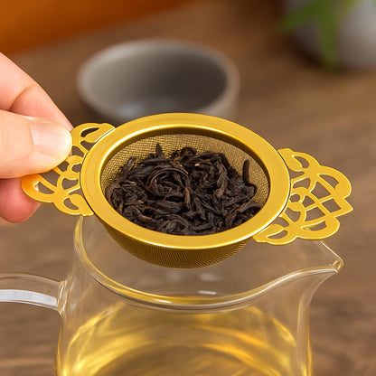 Gold Stainless Steel Tea Strainer