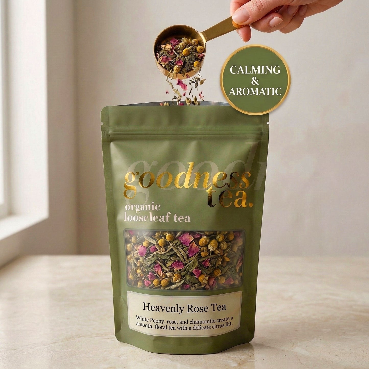 Organic Heavenly Rose White Tea