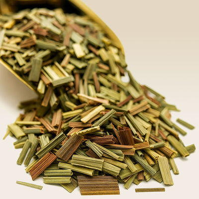 Lemongrass on a white background