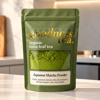 Goodness Tea Organic Matcha Powder pouch