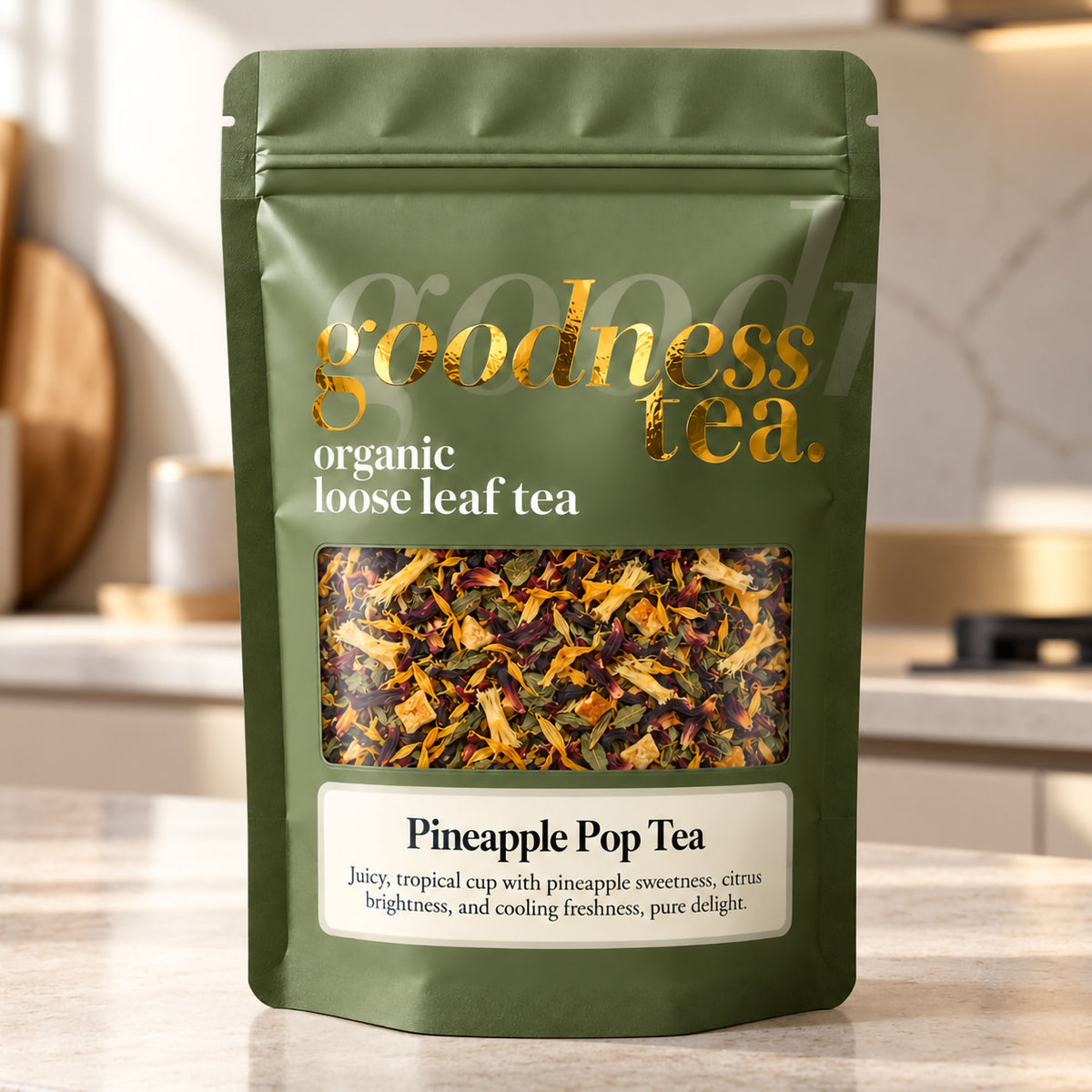 Goodness Tea Organic Pineapple Pop Fruit Tea pouch