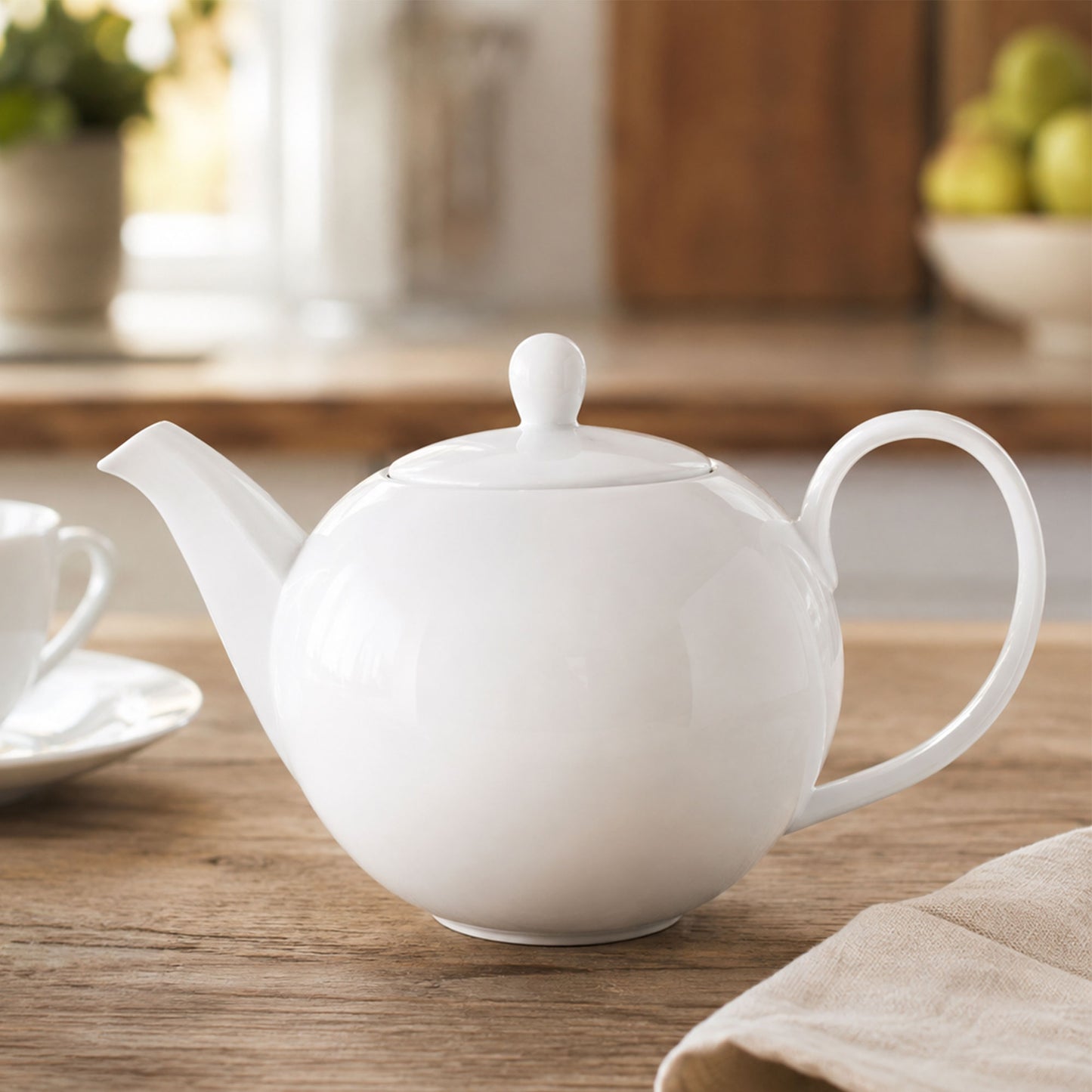 New Bone Porcelain Teapot, 1L