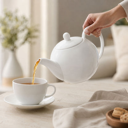 New Bone Porcelain Teapot, 1L