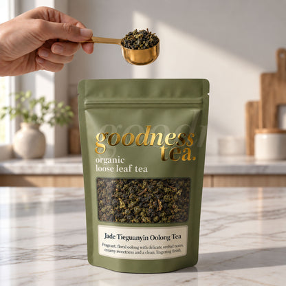 Organic Jade Tieguanyin Oolong Tea (Iron Goddess of Mercy)
